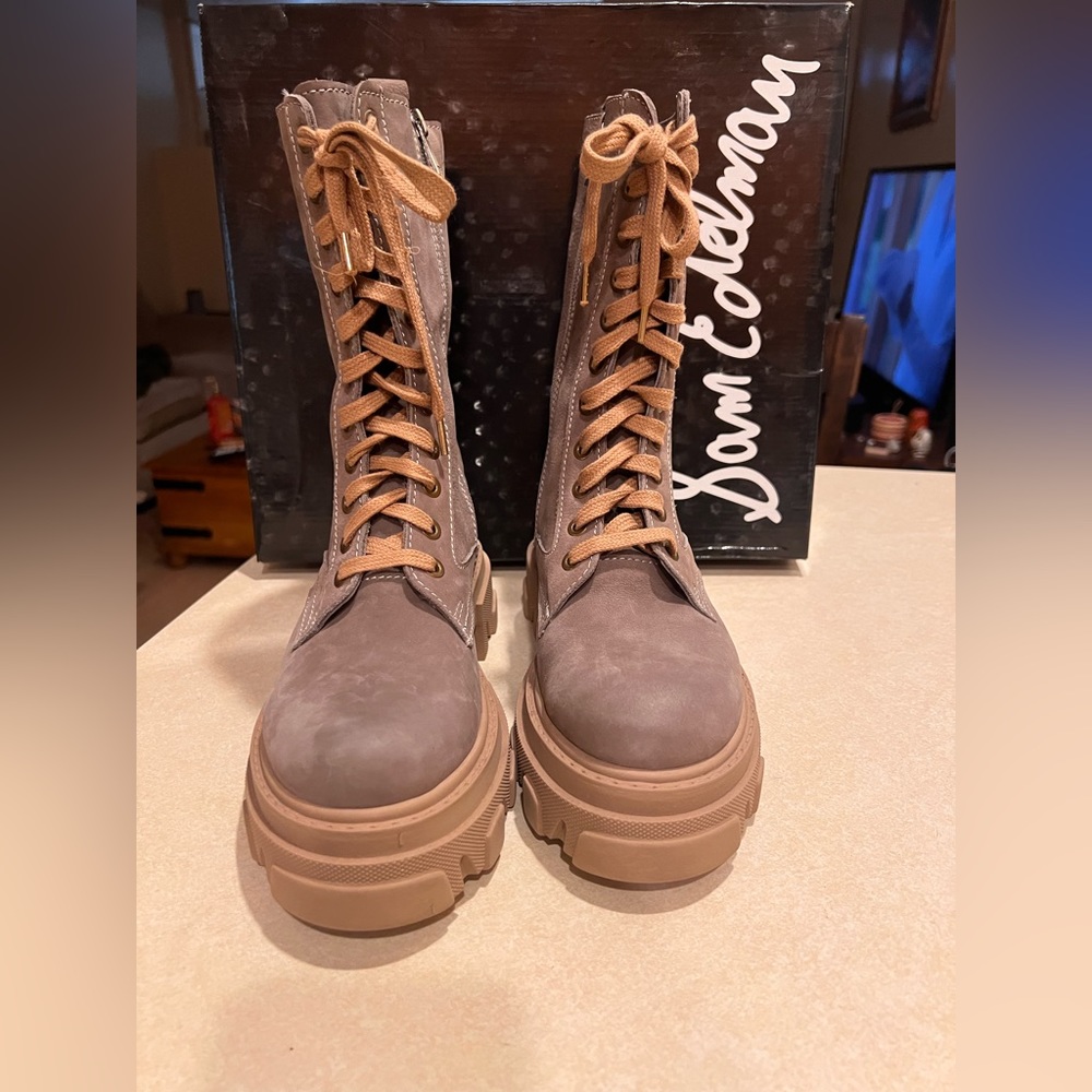 Same Edelman Einney Lug Sole Combat Boots